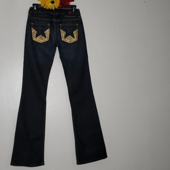 Peoples Liberation Jeans Bella Star Anthropologie Gold Star Luxury Long Bohemian - Picture 11 of 16
